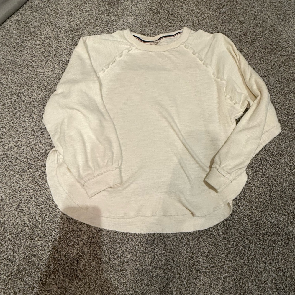Pilcro Cream Long Sleeve Tee